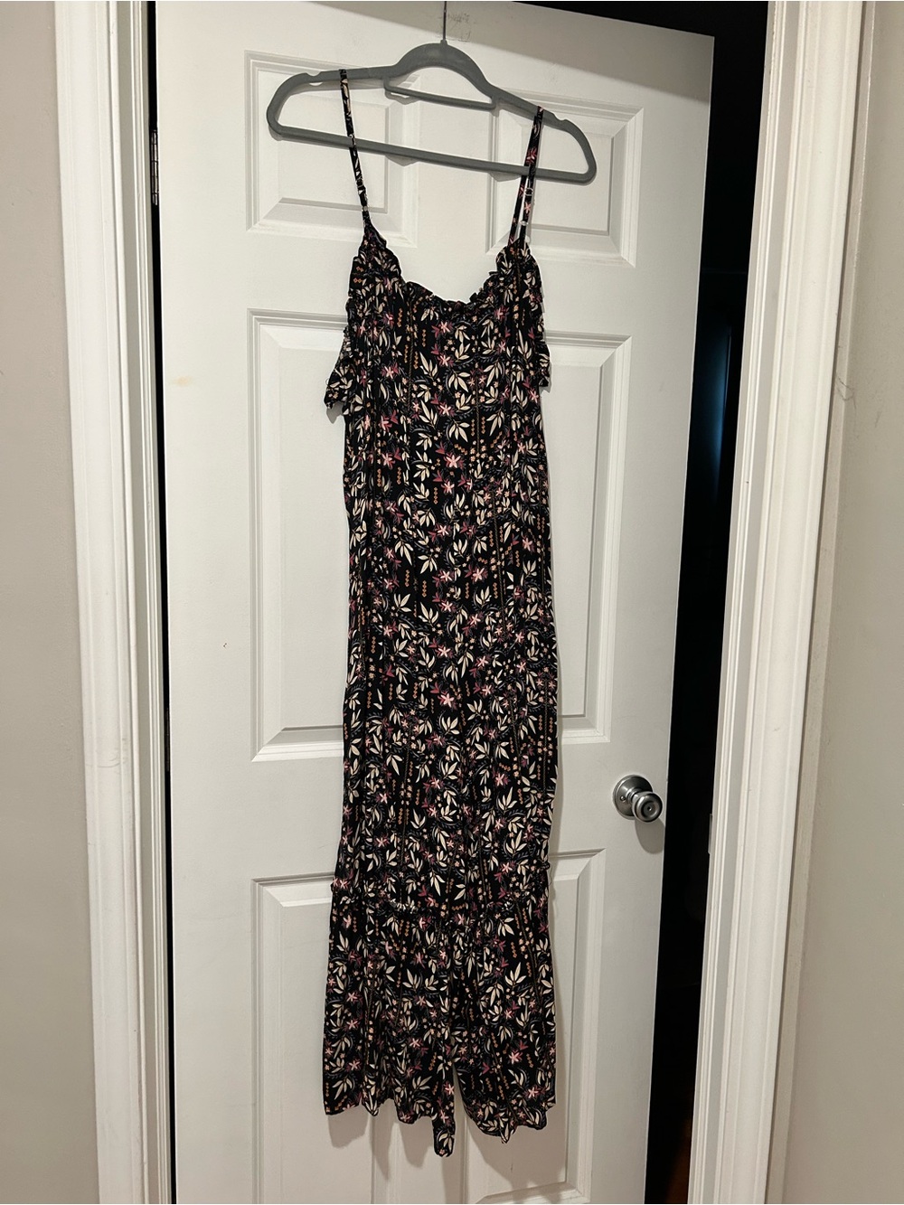 NWOT Natural Life Harley Wild Vines Black Wide-Leg Jumpsuit - Picture 5 of 11
